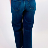 Scissor Cut Wide Leg Jean - Dark Denim