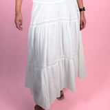 Bailey Game Day Midi Skirt - White