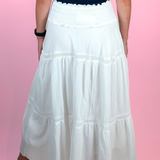 Bailey Game Day Midi Skirt - White