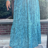 Willow Maxi Skirt - Blue Paisley