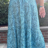 Willow Maxi Skirt - Blue Paisley