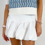 Gia Bubble Mini Skirt - White