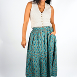 Stella Poplin Maxi Skirt - Maia Oxford