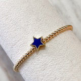 Enamel Star Bead Bracelet - Purple