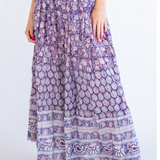 Britt Smocked Maxi Skirt - Purple Mix