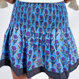 Wesley Blockprint Mini Skirt - Purple Peri Rose