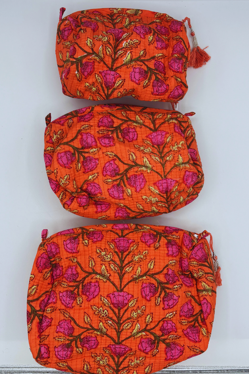 Set of 3 Lined Cosmetic Bags