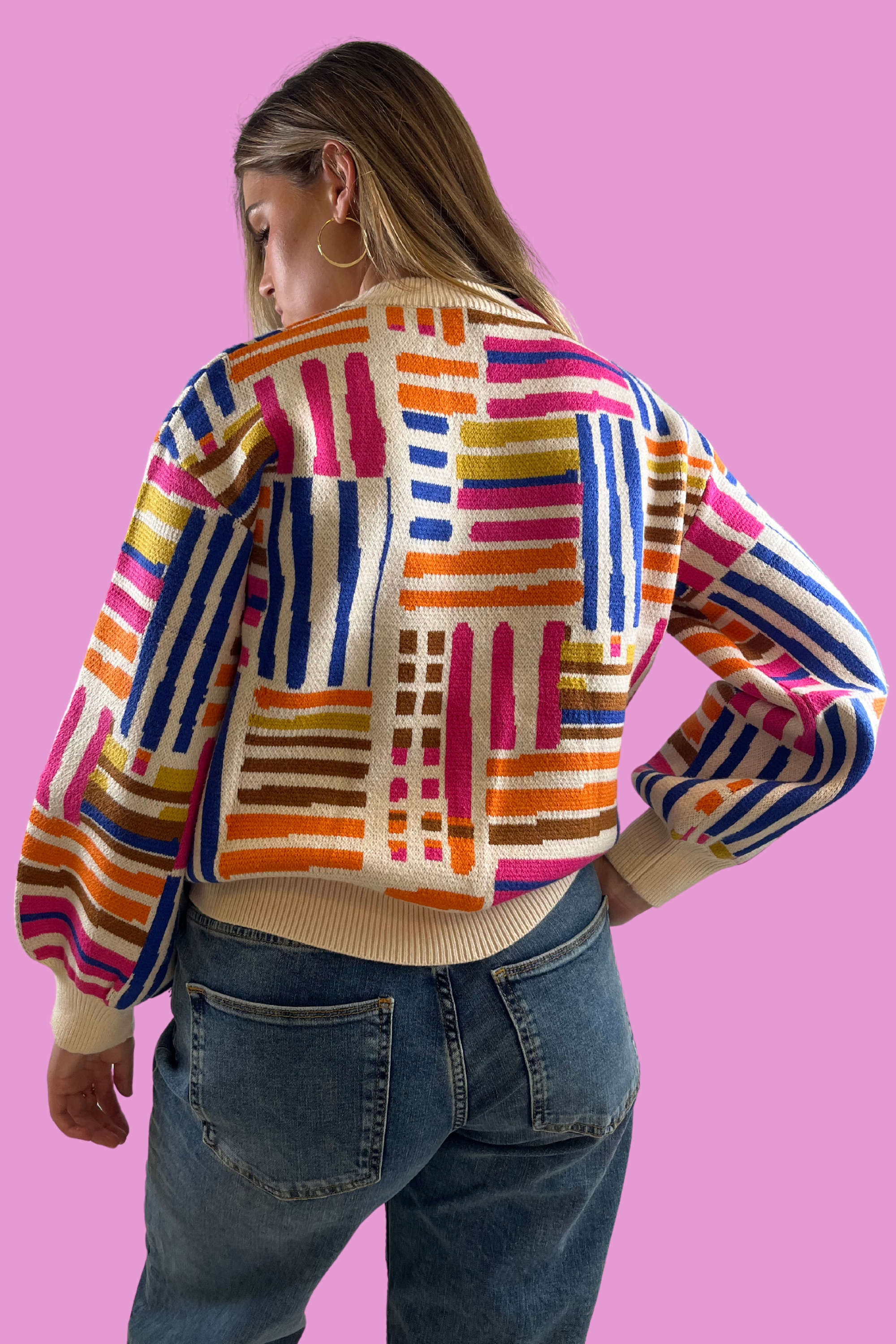 Abby Abstract Sweater - Multi