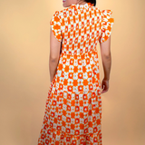 Lily Game Day Midi Dress - Orange