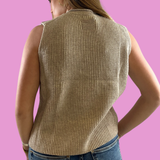 Cora Sleeveless Sweater Vest - Melange