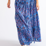 Britt Smocked Maxi Skirt - Navy Multi Blossom