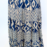 Maya Geometric Maxi Skirt - Deep Blue