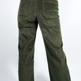 Colette Corduroy Wide Leg Pant - Dark Olive