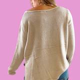 Shine Like A Star Knit Sweater - Tan