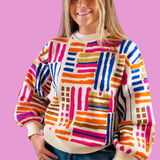 Abby Abstract Sweater - Multi