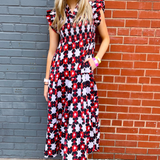 Lily Game Day Midi Dress - Garnet