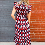 Lily Game Day Midi Dress - Garnet