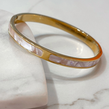 Pearl Enamel Bangle