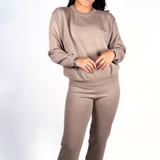 Dreamy Knit Jogger Sweatpant - Mocha