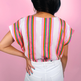 Adelie Stripe Tie Top - Multicolor